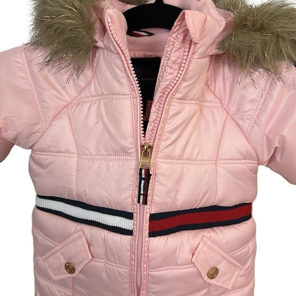 Tommy Hilfiger Pink Puffy Winter Coat Size 18 Months - Picture 2 of 4